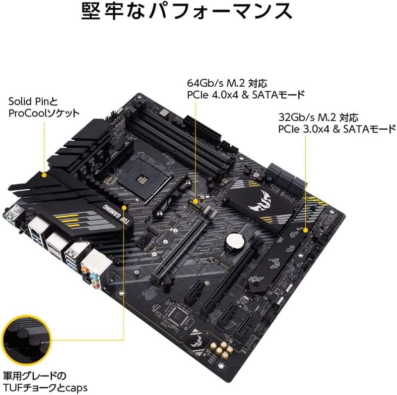 ASUS TUF GAMING B550-PLUS ATXマザーボード（AM4対応）