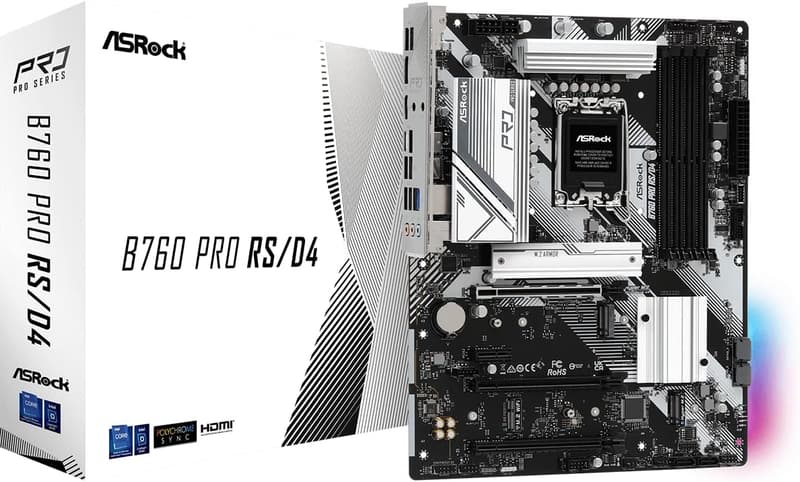 ASRock B760 Pro RS/D4 マザーボード DDR4 ATX - Intel 第12・13世代 CPU対応