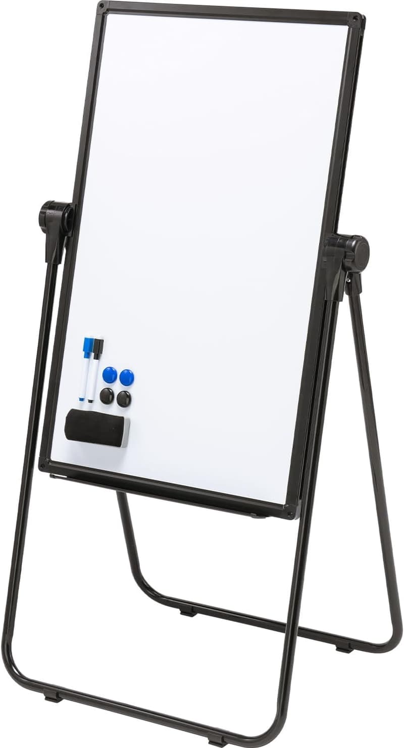 両面折りたたみホワイトボード（スタンド付き・無段階高さ調整）45×75cm EEX-WD03