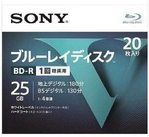 ソニー ブルーレイ BD-R 1回録画用 25GB Vシリーズ 20枚入