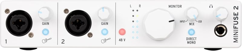 音楽制作ソフト付属 デュアルオーディオ＆MIDIインターフェイス MiniFuse 2 ホワイト