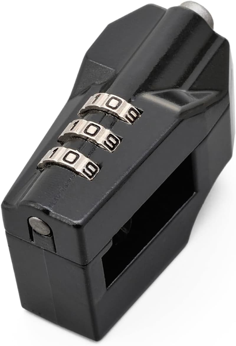 汎用バイク用ヘルメットロック ダイヤル式 ブラック φ22.2/25.4mm用
