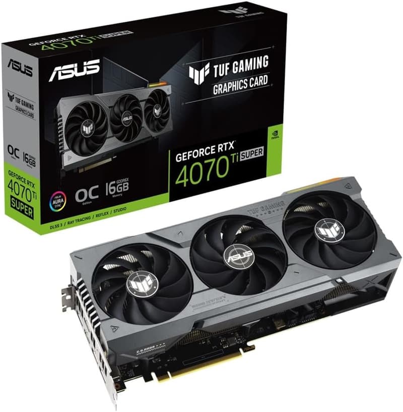 ASUS TUF Gaming GeForce RTX 4070 Ti SUPER 16GB GDDR6X OC ビデオカード