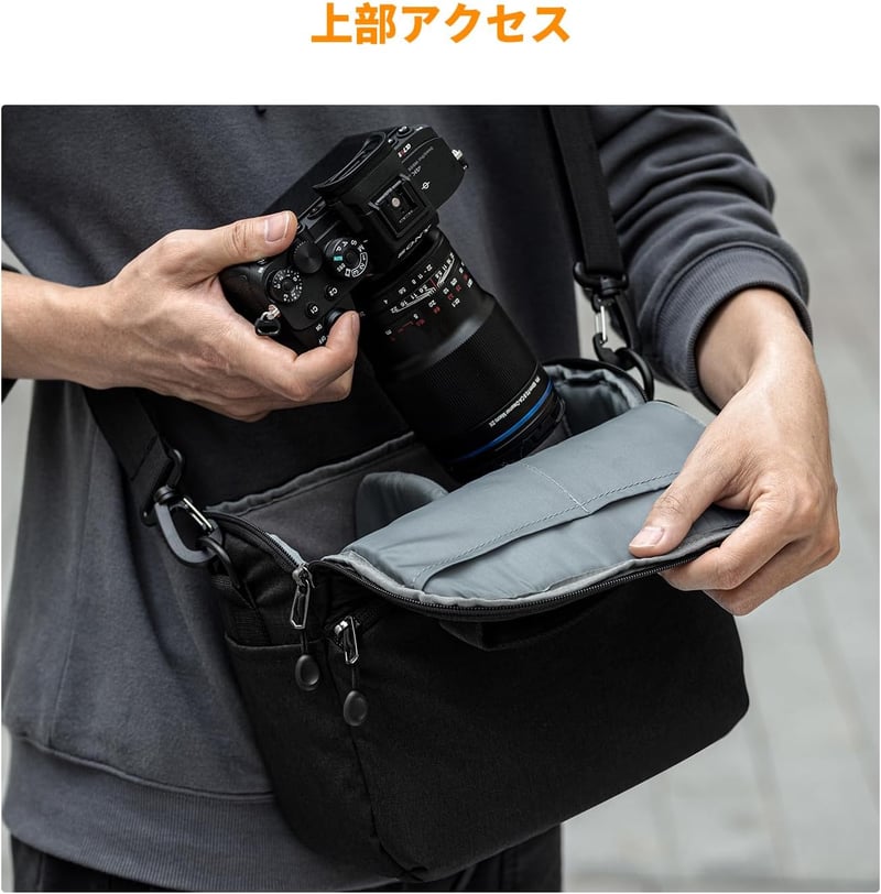 撥水加工 軽量 5L カメラショルダーバッグ 一眼レフ用 コンパクト 旅行・アウトドア対応