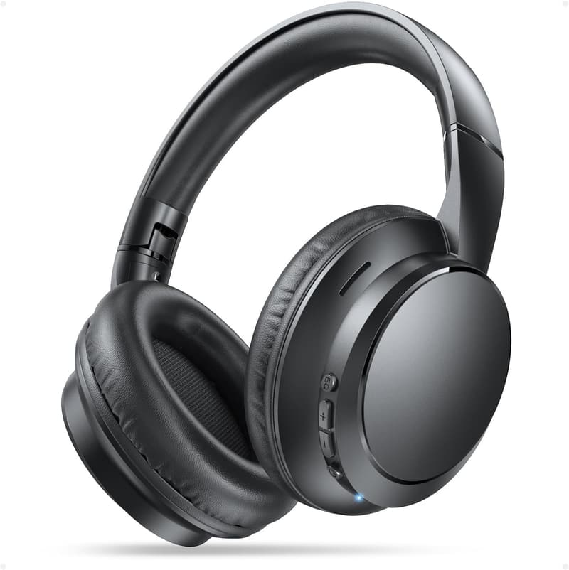 Bluetooth5.4対応ワイヤレスヘッドホン - 最大35時間再生・軽量折り畳みタイプ・マイク付き・音漏れ防止