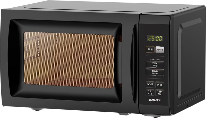 一人暮らし・二人暮らし向け 17L 電子レンジ ブラック ターンテーブル・オートメニュー搭載