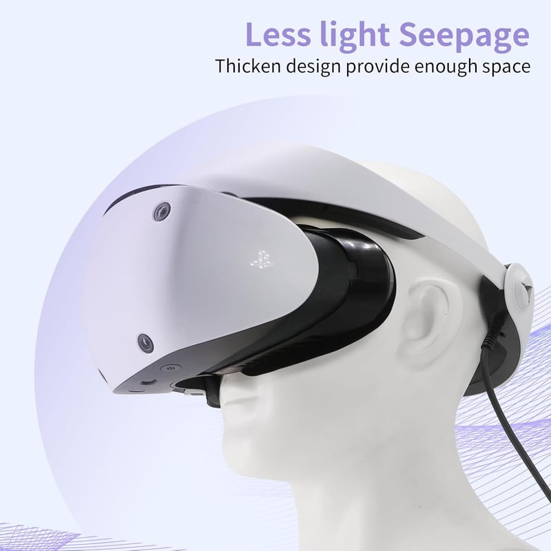 PS VR2対応 通気性レザー製フェイスパッド クッション交換用 VRアクセサリー