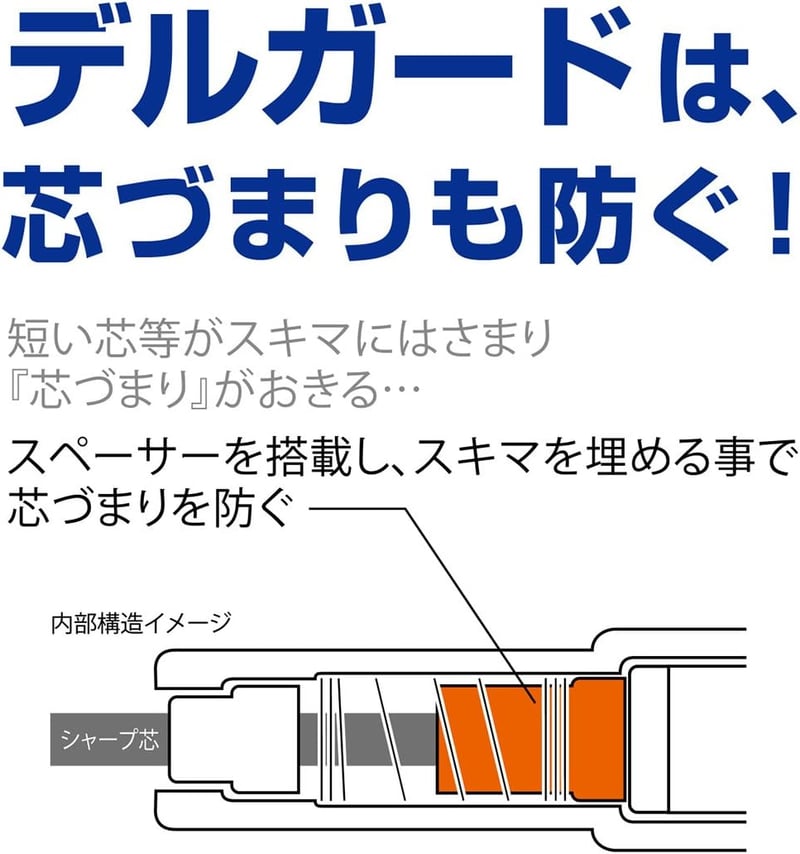ゼブラ デルガード 0.5mm シャープペンシル ホワイト