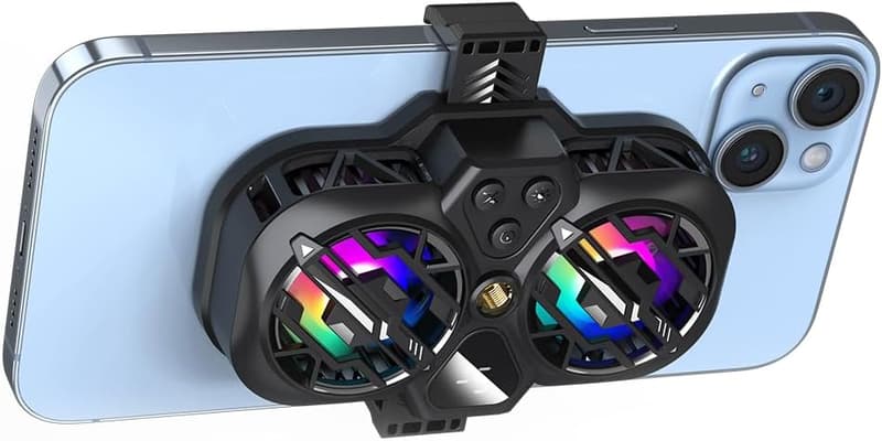 スマホの発熱対策に最適なペルチェ素子ファン冷却器（USB給電式・静音・最大伸縮幅88mm・黒色）