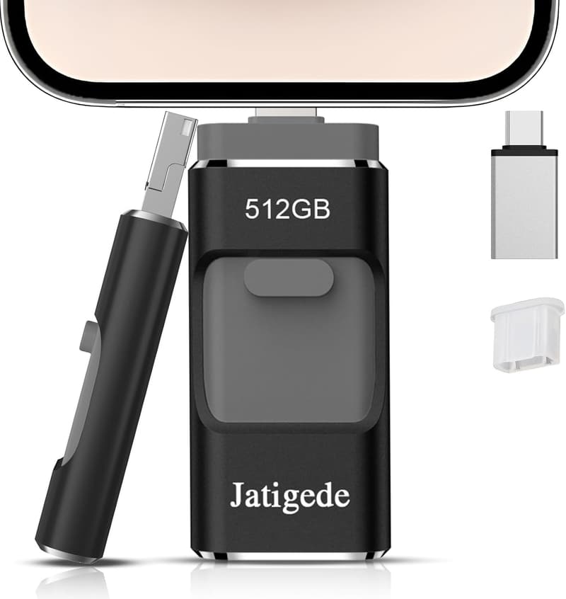 512GB USBメモリ【アプリ不要】多機能フラッシュドライブ - スマホ・パソコン対応