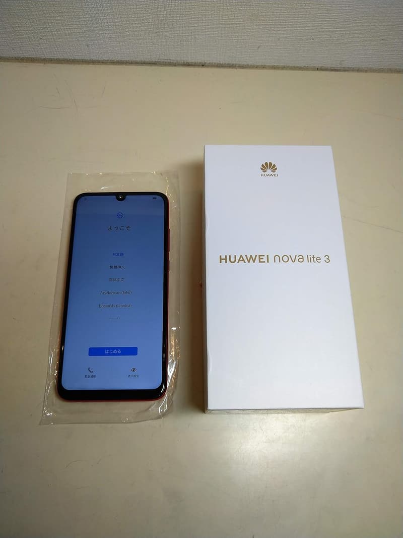 HUAWEI nova lite 3 コーラルレッド SIMフリースマートフォン