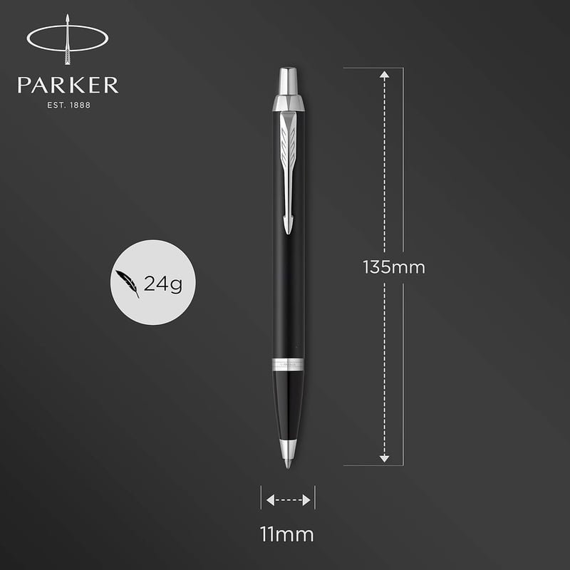 ギフトボックス入り・PARKER（パーカー）ボールペン IM マットブラックCT 中字油性筆記用具