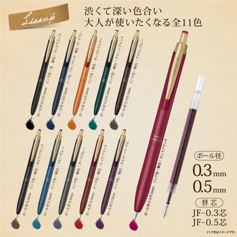 サラサグランド ゼブラ ジェルボールペン 0.5mm レッドブラック