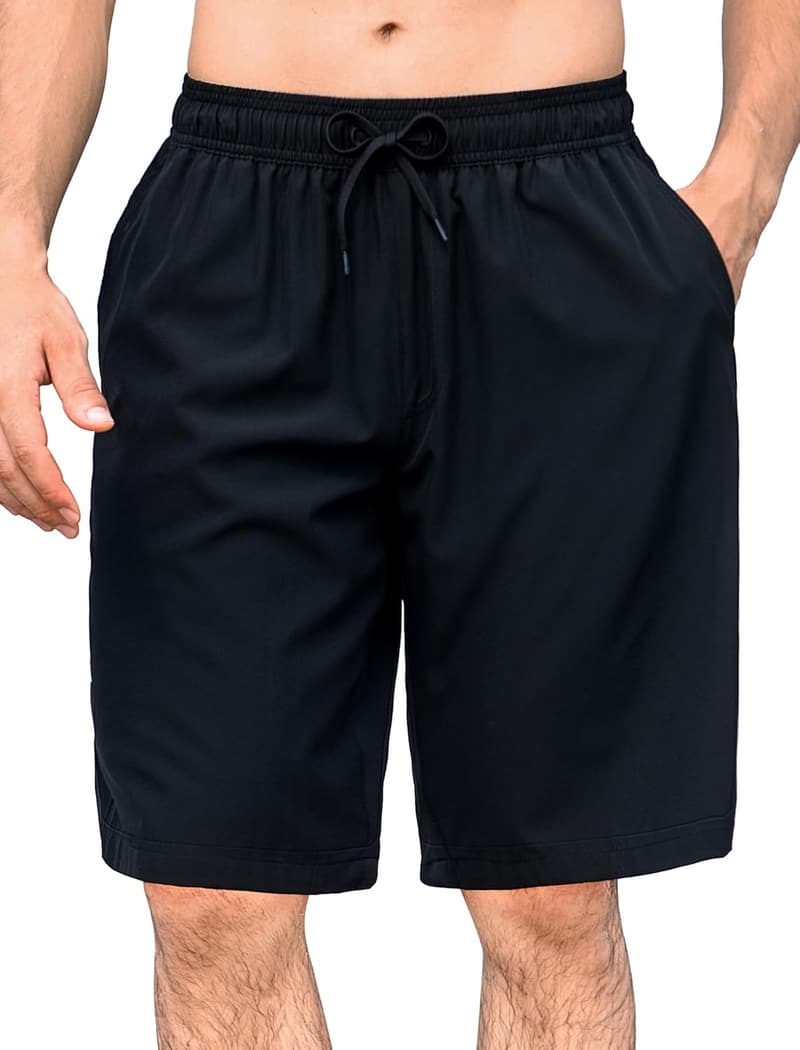 メンズ水着 膝丈サーフトランク メッシュインナー付き 夏用 UVカット 速乾抗菌/S-3XL