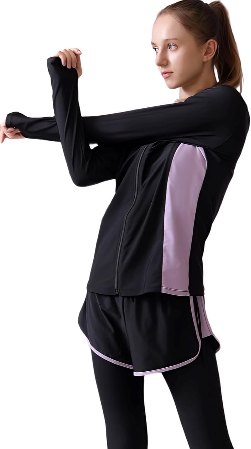 レディース フィットネス 水着 タンキニ 5点セット UVカット UPF50+ 体型カバー