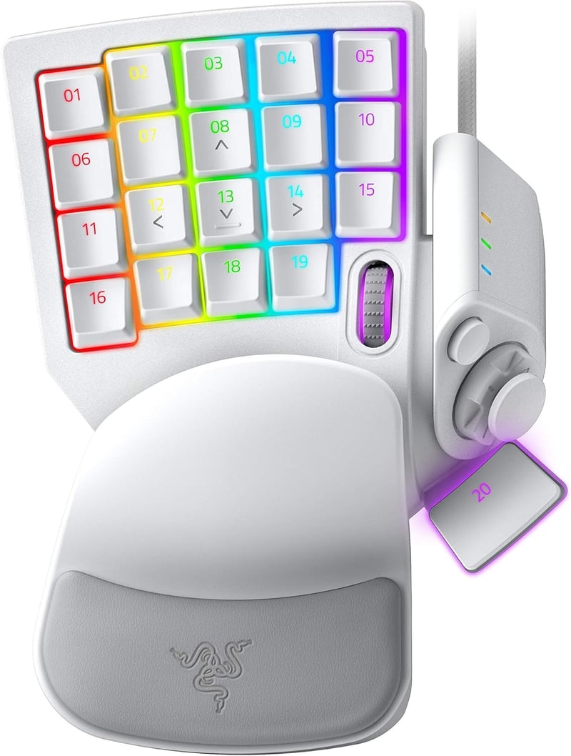 Razer Tartarus Pro Mercury White 左手キーパッド カスタマイズ可能32キー【日本正規代理店保証】