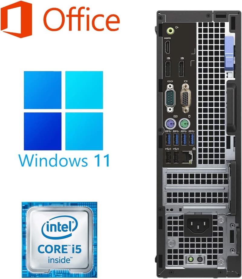 整備済みデルデスクトップPC 3040/3050 - Win11 Pro/MS Office H&B/Intel Core i5/4GB/1TB SSD/Bluetooth/WiFi