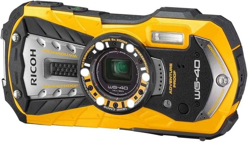 防水デジタルカメラ RICOH WG-40 イエロー - 防水14m・耐ショック1.6m・耐寒-10度