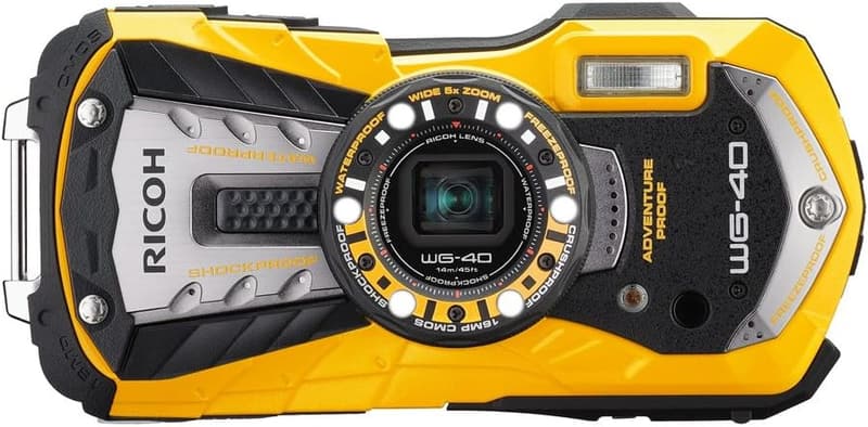 防水デジタルカメラ RICOH WG-40 イエロー - 防水14m・耐ショック1.6m・耐寒-10度