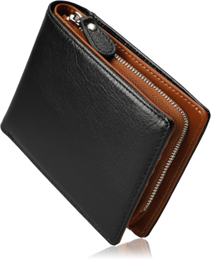 本革カード入れ財布(18枚収納)YKKファスナー付き メンズギフト