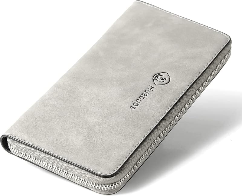 ビジネス用メンズレザー長財布 大容量 薄型 袋入れ スタイリッシュ