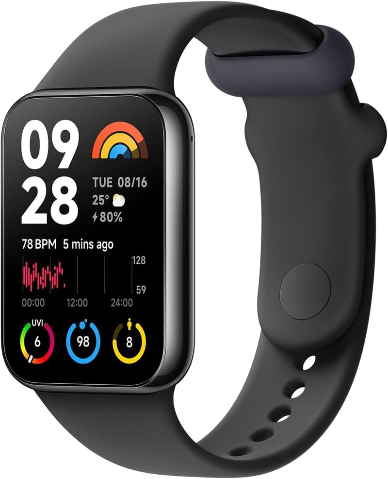 Xiaomi Band 8 Pro スマートウォッチ - 1.74インチ有機EL・14日間バッテリー・メタルフレーム・iPhone＆Android対応 ブラック
