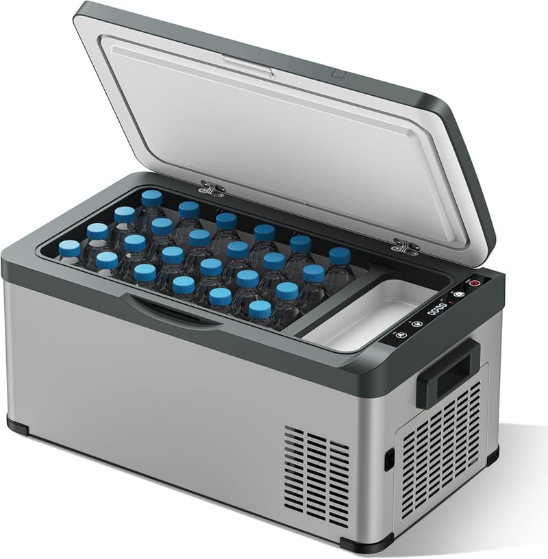 ポータブル冷蔵庫 20L 車載・家庭用 急速冷凍 -22℃~20℃ 省エネ 静音 2WAY電源