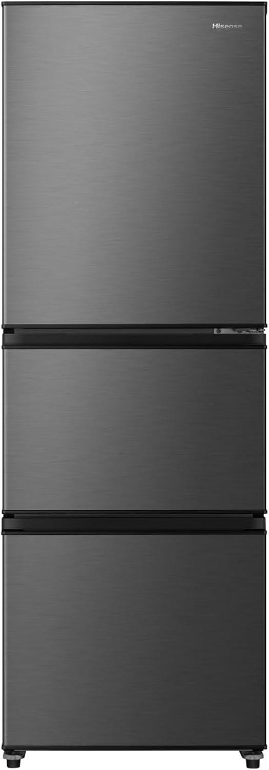 ハイセンス 283L 3ドア冷蔵庫 スペースグレー 静音設計23dB