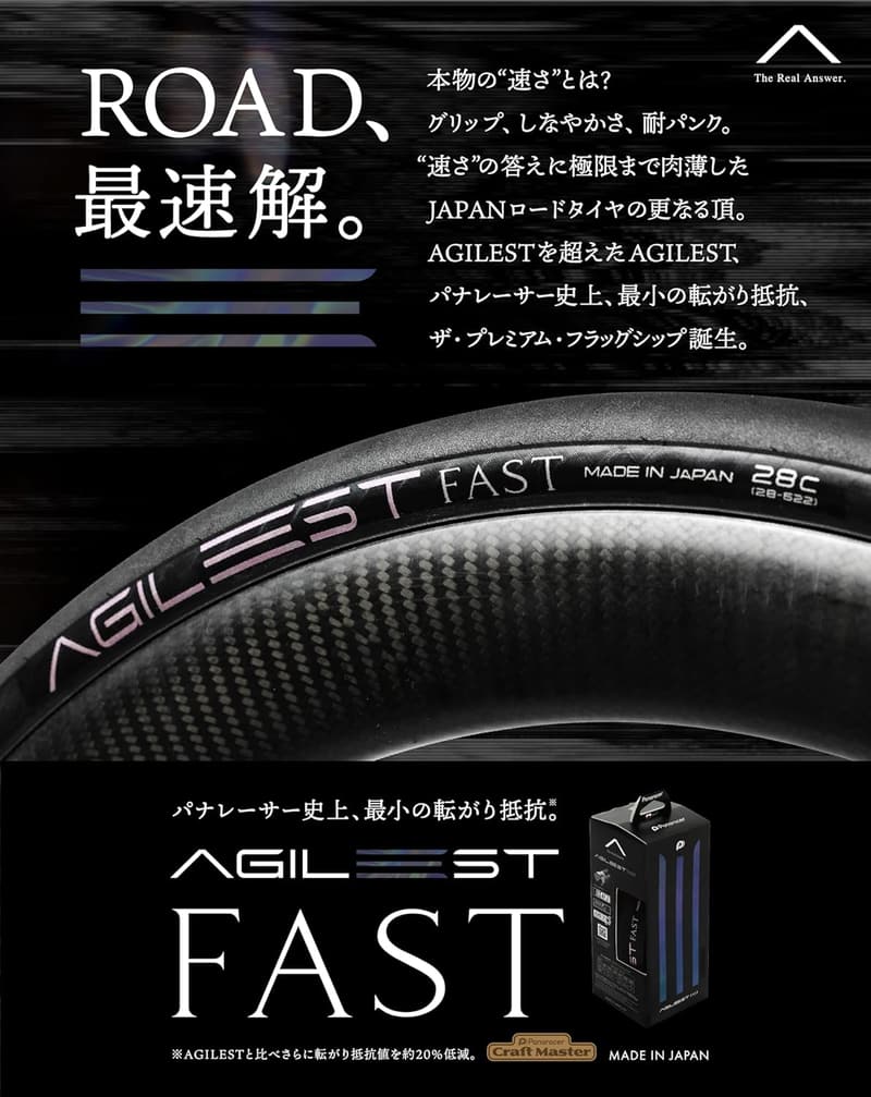 パナレーサー アジリスト FAST 700×25C/28C クリンチャータイヤ