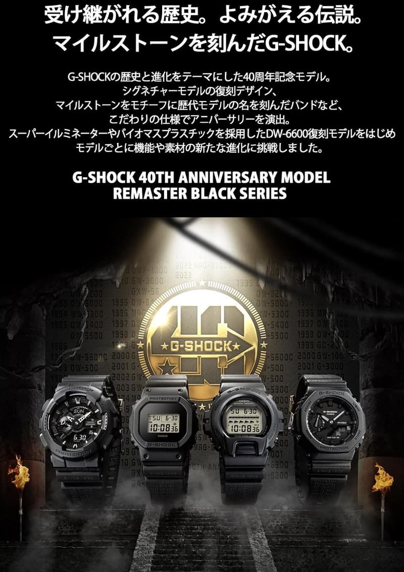 40周年記念 メンズG-SHOCK GA-2140RE-1AJR ブラック【国内正規品】