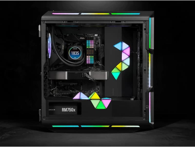CORSAIR iCUE LC100 RGBライティングパネル スターターキット ミニトライアングル 9枚入り