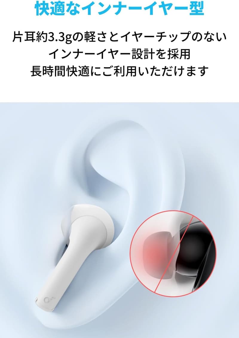 Anker Soundcore K20i 完全ワイヤレスイヤホン IPX5防水 Bluetooth 5.3 ホワイト