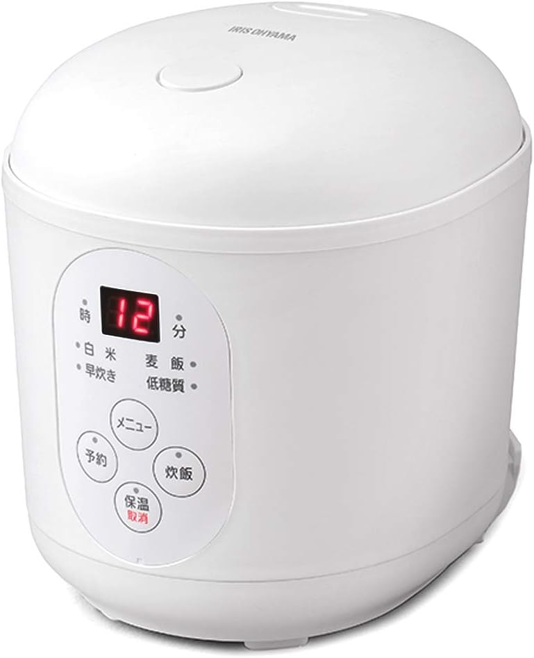 一人暮らし用 小型 炊飯器 0.5合~1.5合 無洗米・早炊き RC-MF15-W ホワイト