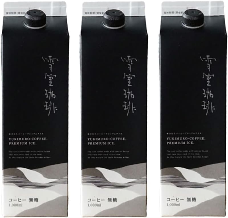 プレミアム無糖アイスコーヒー 1,000ml×3本セット 雪室珈琲 鈴木コーヒー 新潟ブランド