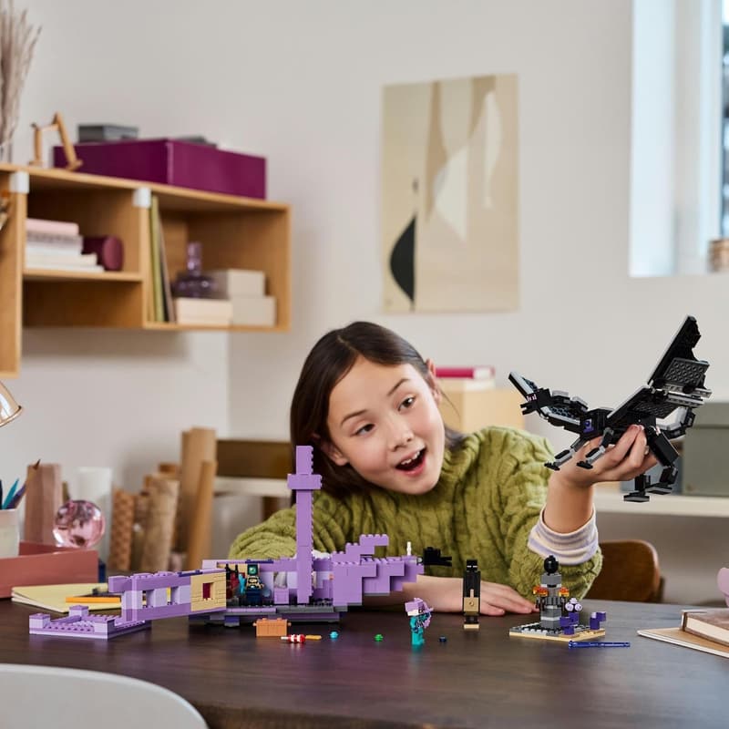 誕生日プレゼント LEGO マインクラフト エンダードラゴンとエンドシップ ブロックおもちゃ 8歳以上