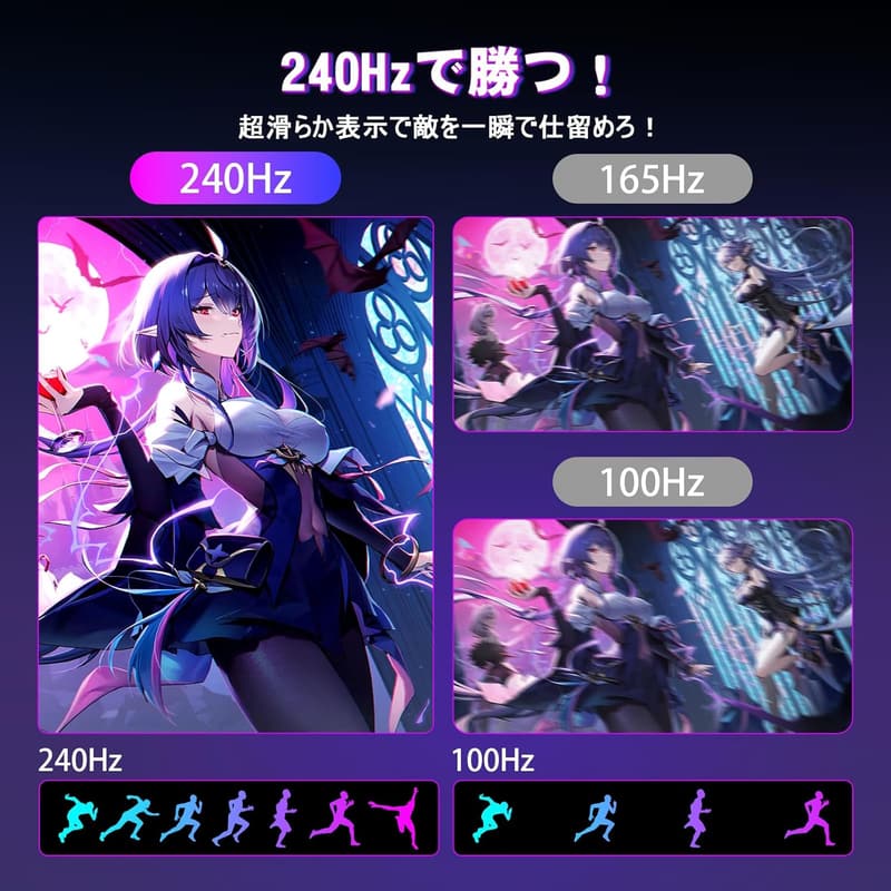34インチ ゲーミングモニター 240Hz UWQHD 3440x1440 VAパネル 1ms MPRT 5年保証