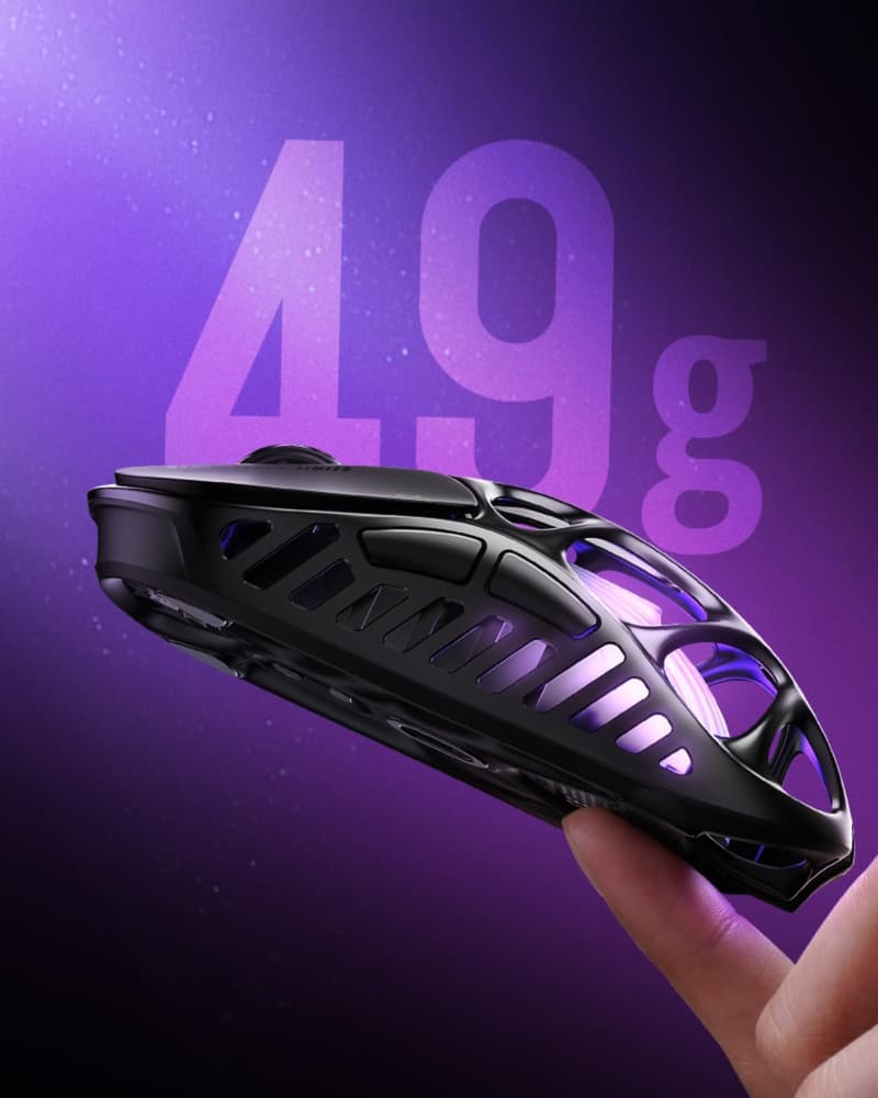 GravaStar Mercury X ゲーミングマウス 無線 49g軽量 32000DPI RGB ブラック