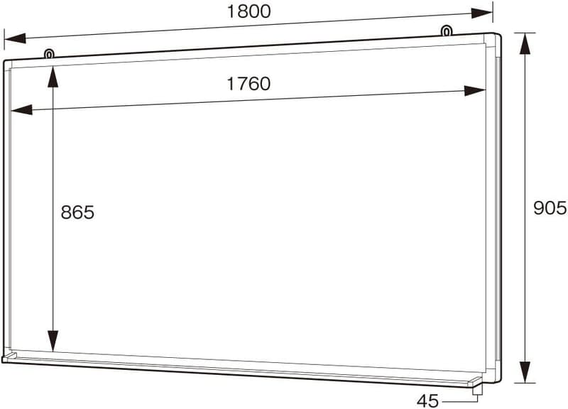 法人向け 壁掛けホワイトボード 月予定 横書き W1800×H905mm WSK-1890