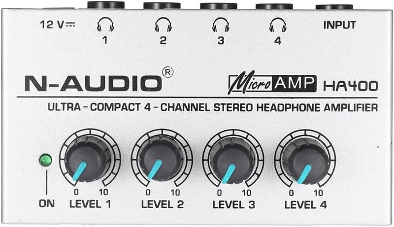 N-AUDIO HA400 4チャンネル ヘッドフォンアンプ（電源アダプタ付き）