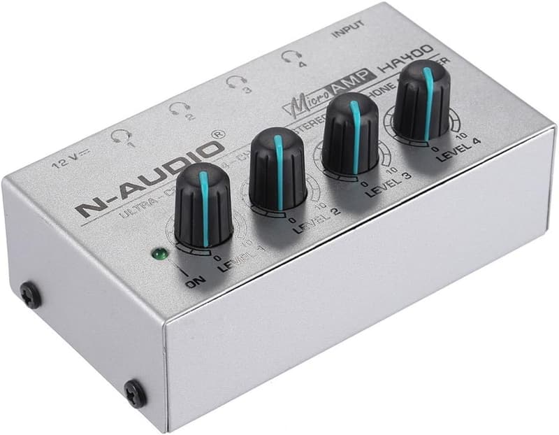 N-AUDIO HA400 4チャンネル ヘッドフォンアンプ（電源アダプタ付き）