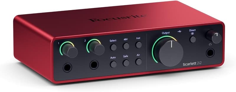 Focusrite Scarlett 2i2 第4世代 USBオーディオインターフェース - スタジオ品質の録音用ソフトウェア付属
