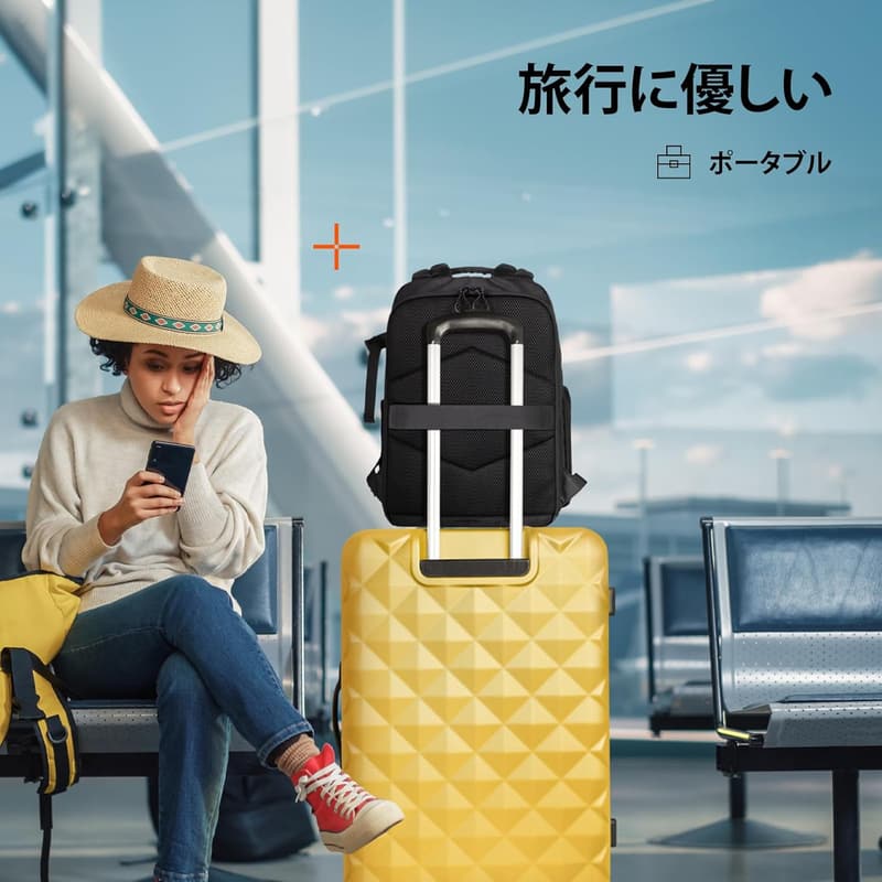 大容量軽量防水カメラリュックサック（サイドアクセス・三脚収納）