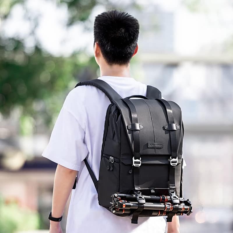 おしゃれな防水カメラリュック 20L レインカバー付 一眼レフ・DSLR対応