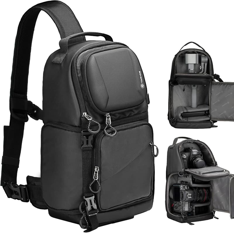 TARION 撥水ハードシェルカメラスリングバッグ収納用バックパック TRS