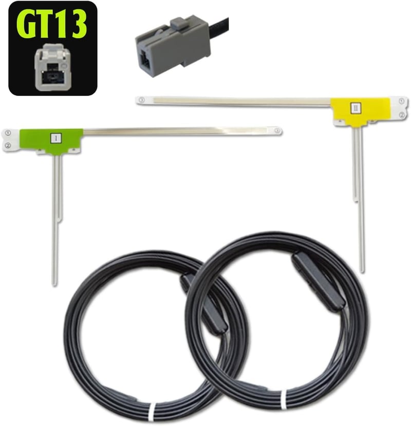汎用 地デジフィルムアンテナ GT13セット - フルセグ対応 2ch【適応：パナソニック・クラリオン・カロッツェリア他】