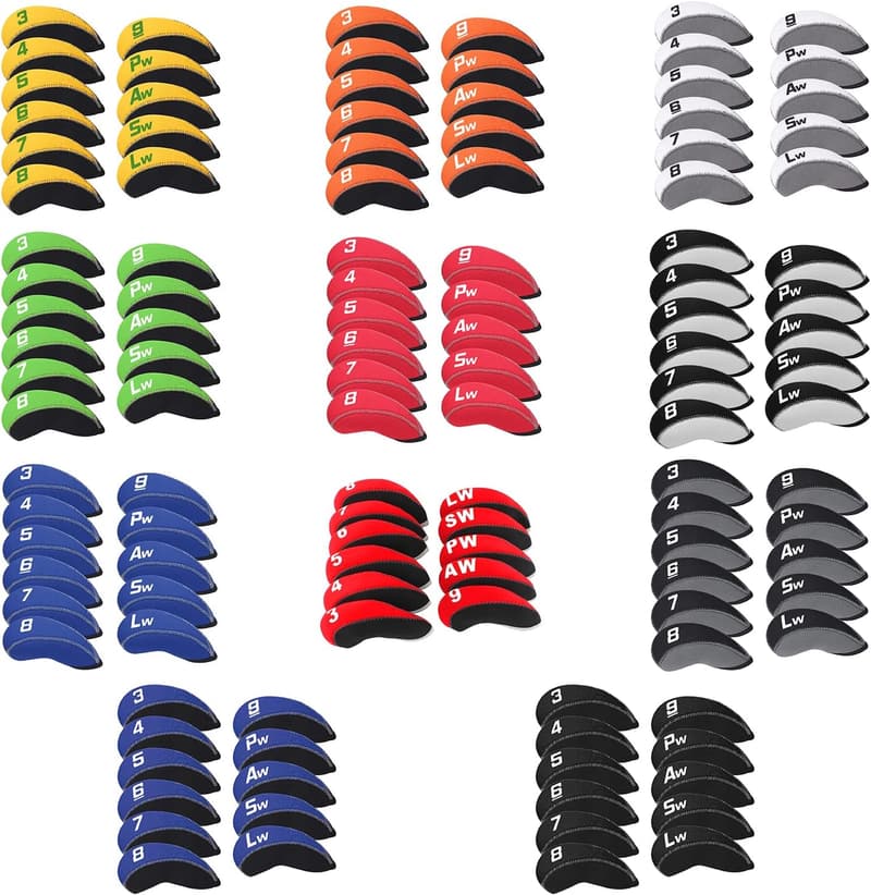 ゴルフアイアンカバー 11枚セット ネオプレン製 各色スタイル展開