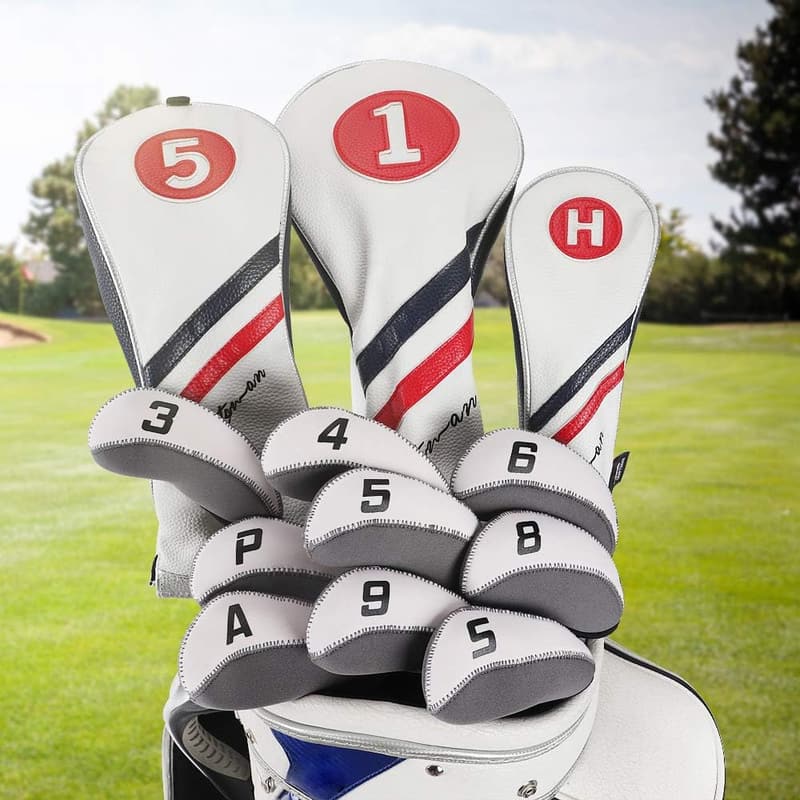 ゴルフアイアンカバー 11枚セット ネオプレン製 各色スタイル展開