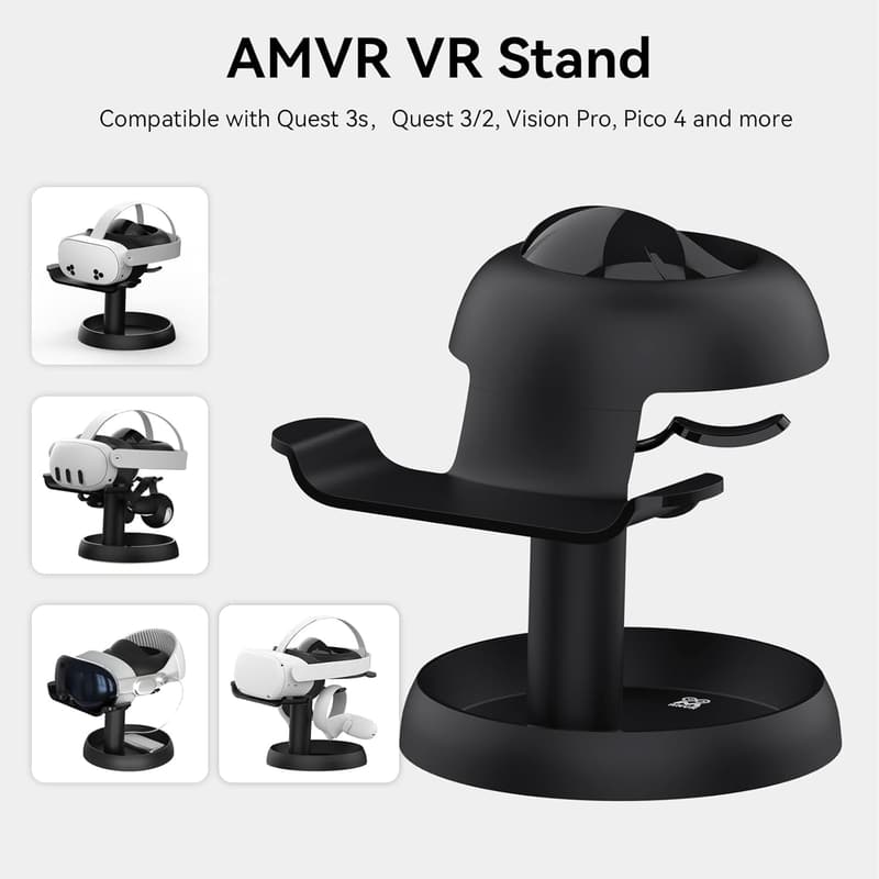 VRヘッドセットスタンド（黒）｜Quest 3S/3/PICO 4/PS VR2対応用アクセサリー