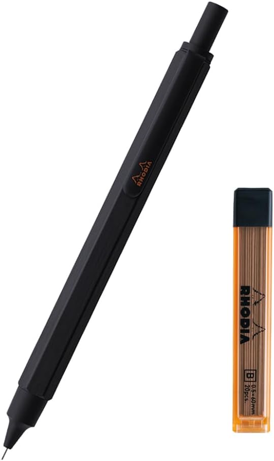 ロディア 限定版 0.5mm 六角形シャープペンシル レフィルセット ブラック アルミニウムボディ