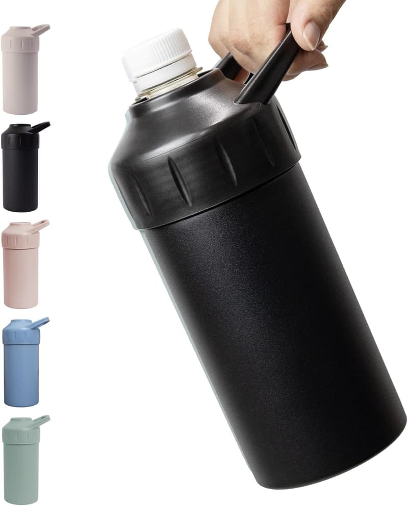 保冷真空断熱ペットボトルホルダー（500ml～650ml対応・マットブラック）